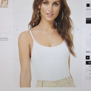 White scoop back bodysuit